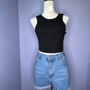 Women’s Black Racer Top